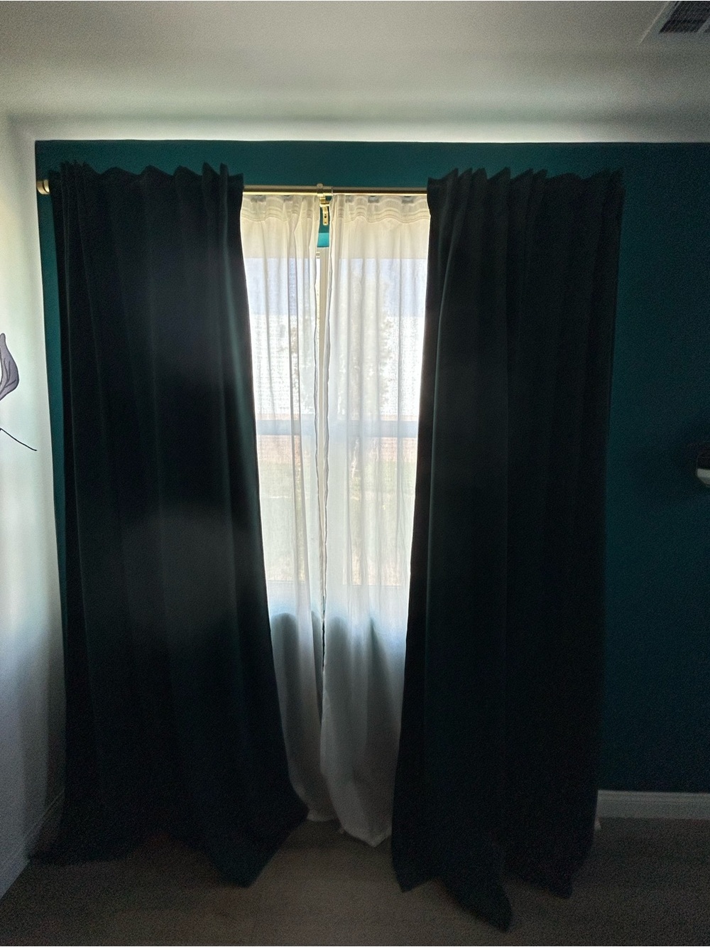 Teal green Room-Darkening Curtain Panels – Classic Home